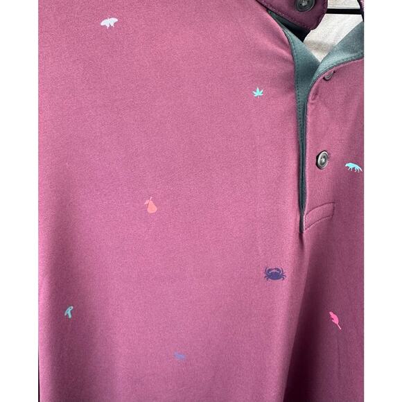 Greyson Clothiers Spirit Golf Polo Men's Size M Plum Active Performance Casual - Picture 4 of 6